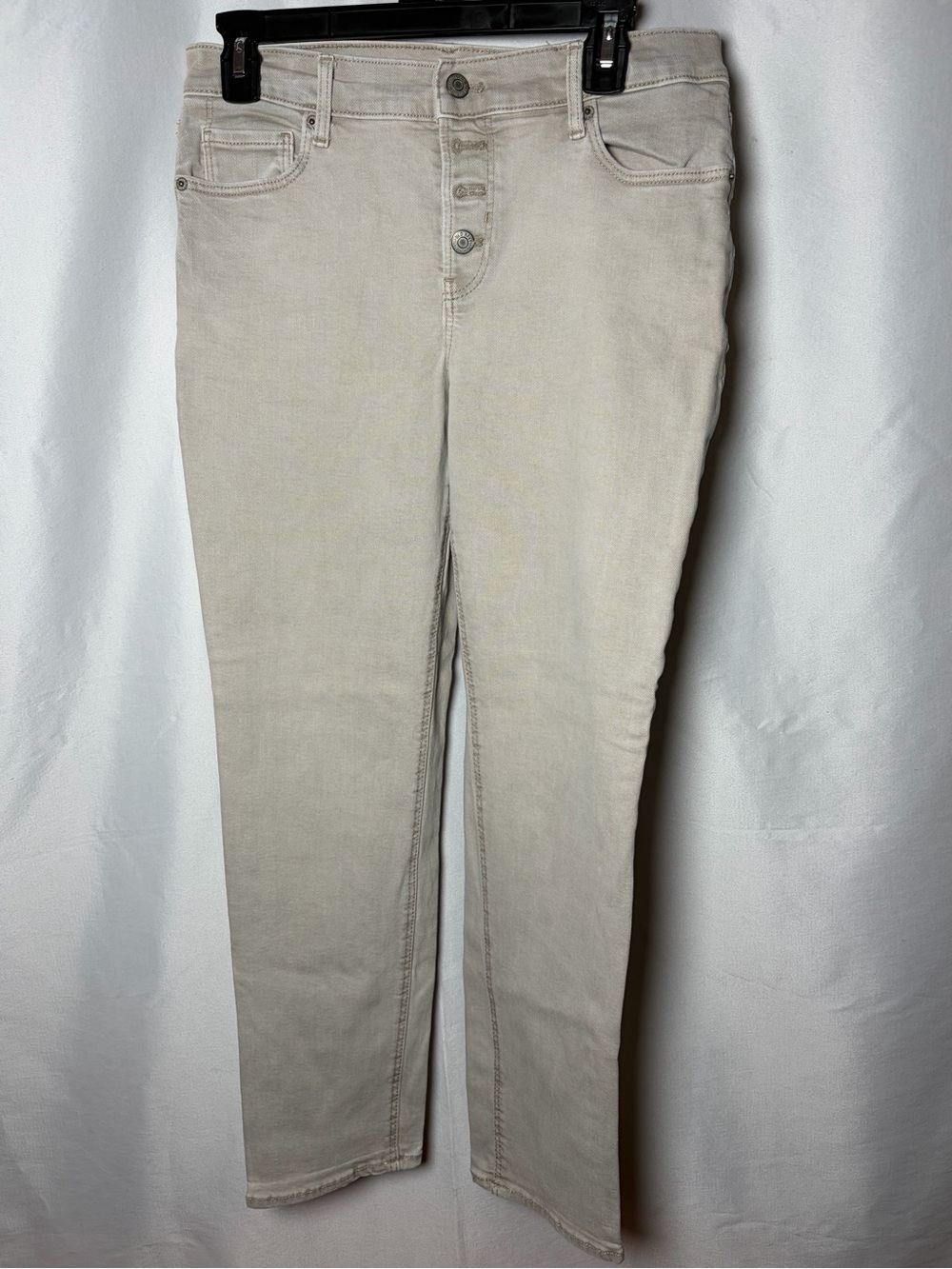 Old Navy Light Beige Skinny Jeans with Button-Fly